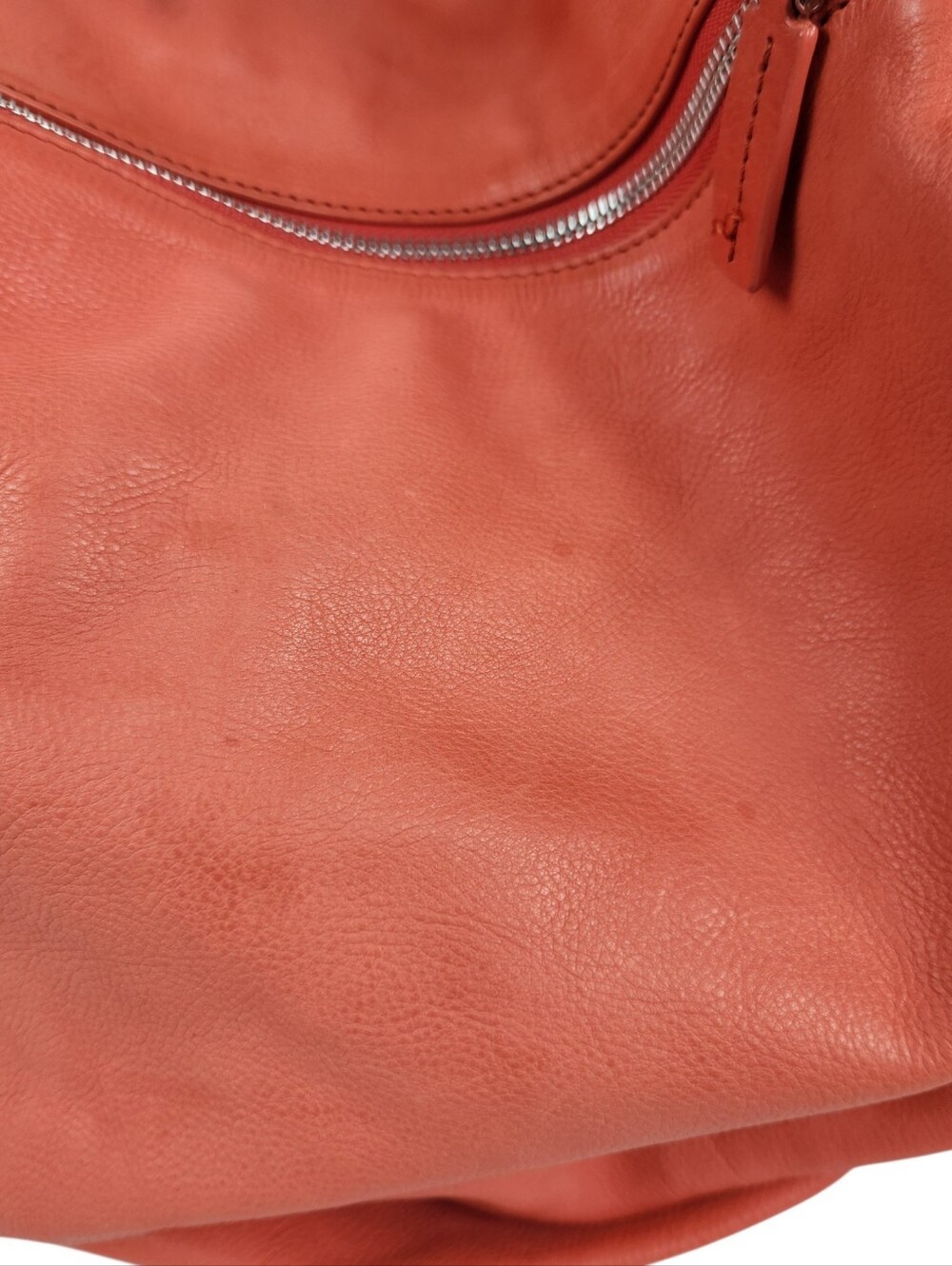 Marni Vintage Rouched Orange Leather Hobo Handbag Shoulder Bag Purse Luxury - Picture 14 of 16